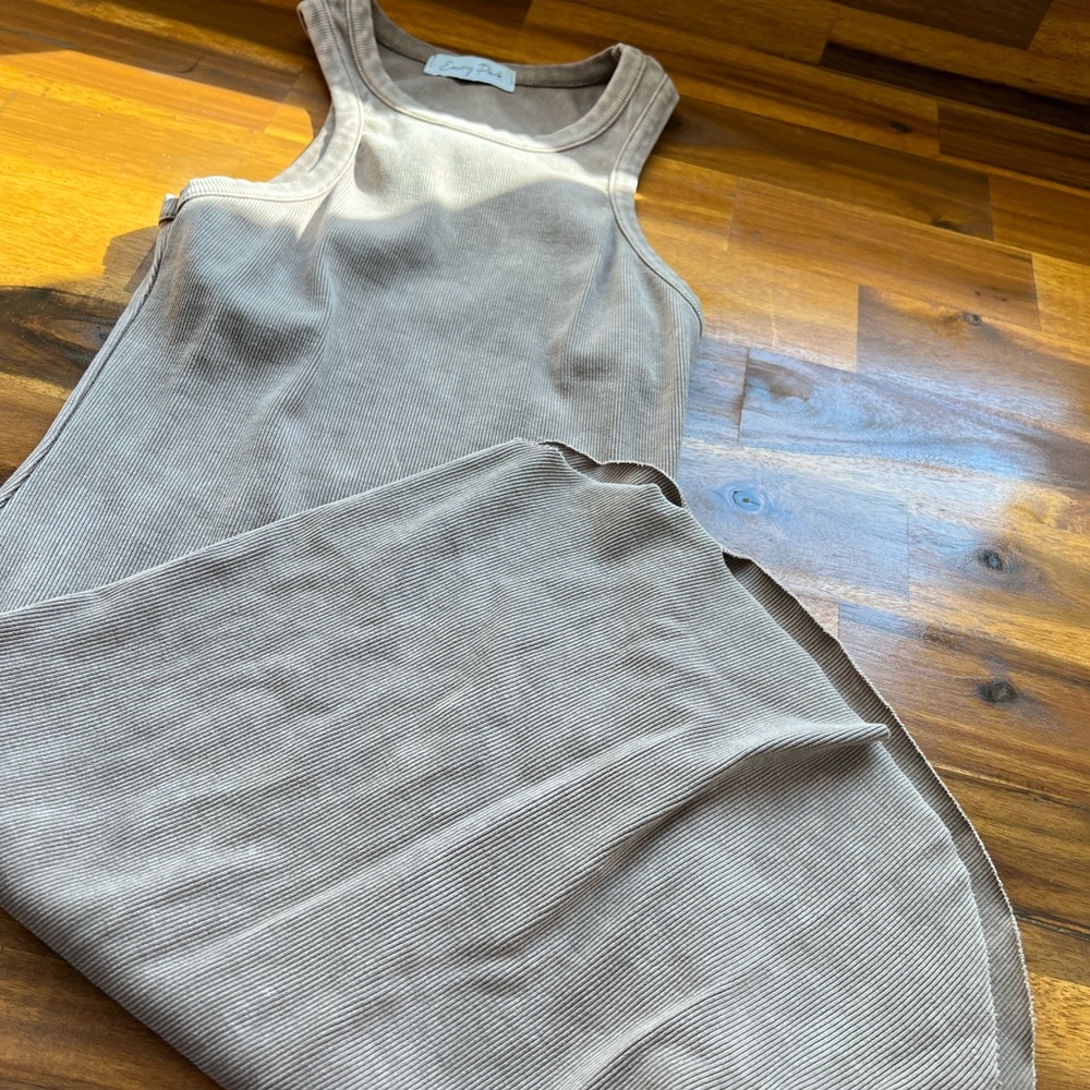 Light brown mini dress